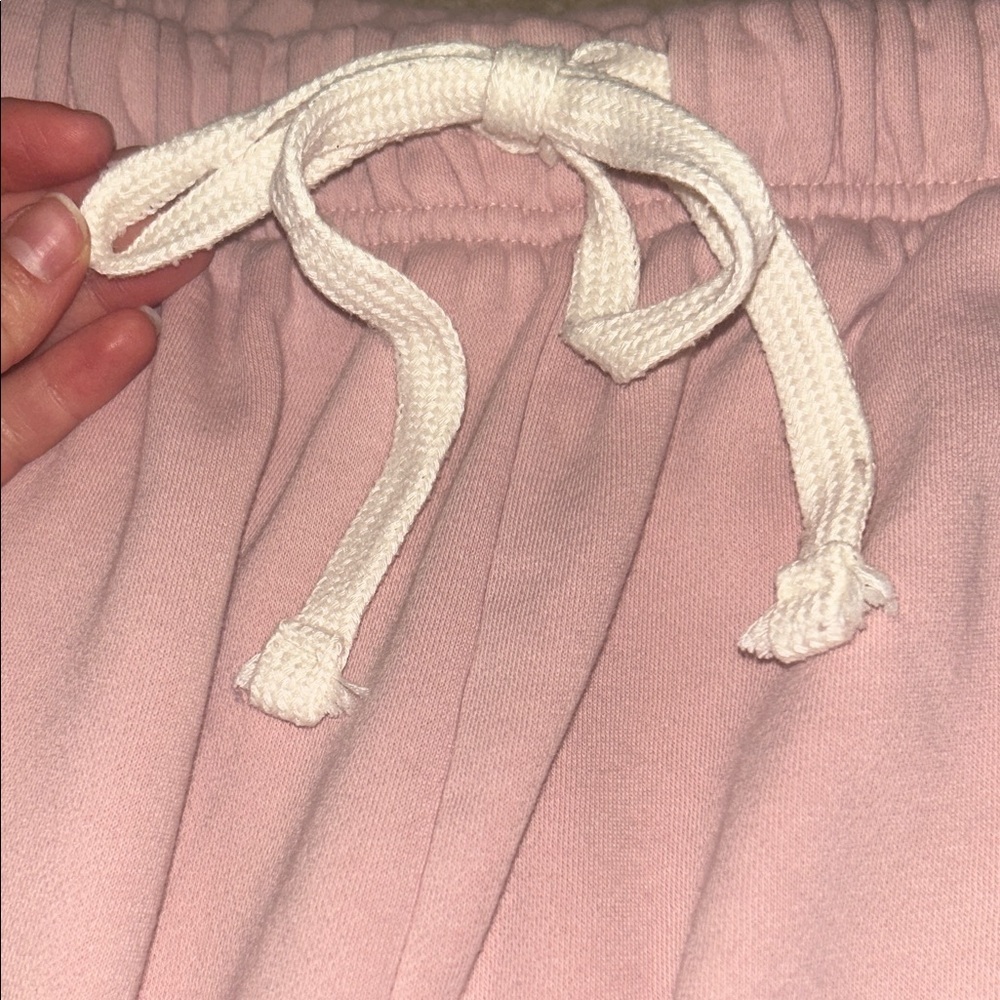 COMFY High Waisted Old Navy Blush Pink Logo Joggers sweat pants - Picture 6 of 8